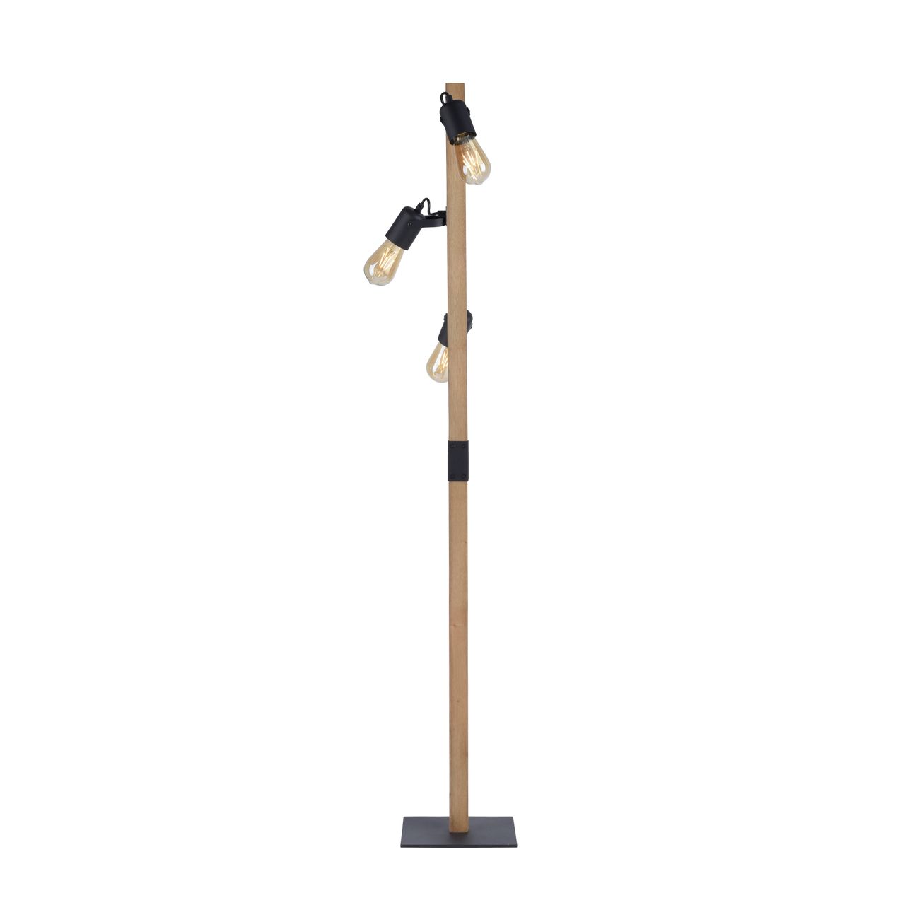 JUST LIGHT LeuchtenDirekt Stehleuchte CANOP,  3x E27 a max. 10W exkl., Materialmix, Innenleuchte, IP20