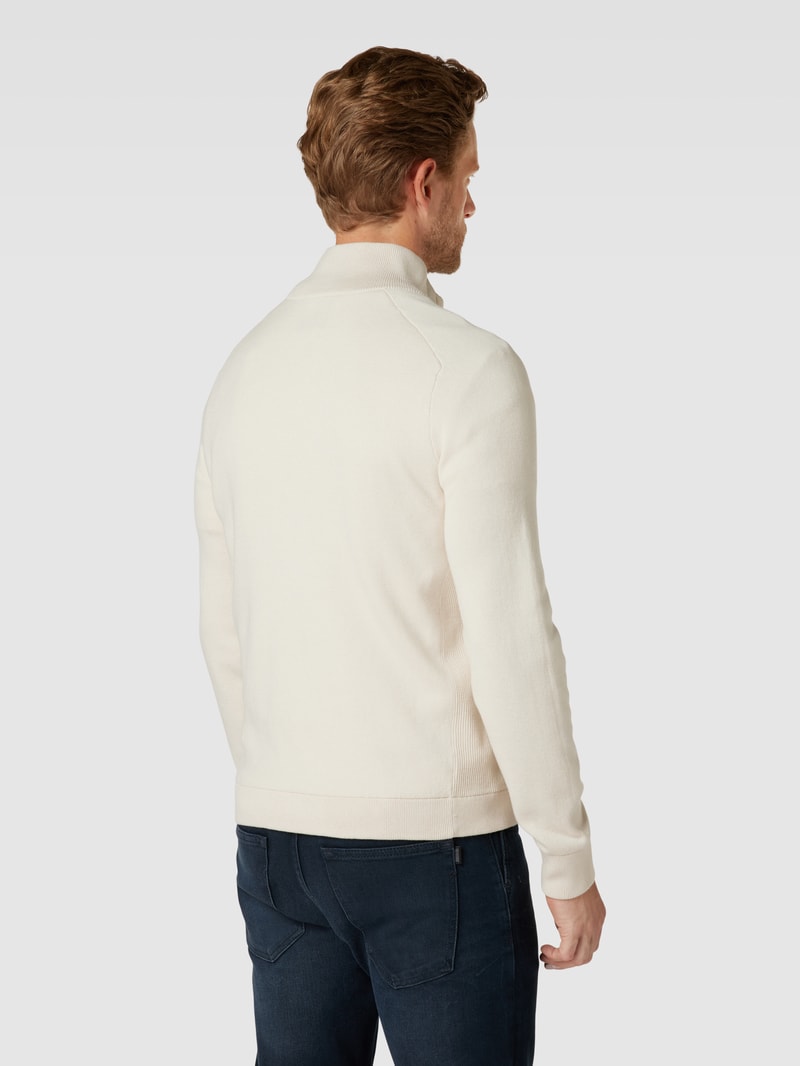 Strickjacke mit Zweiwege-Reißverschluss Modell 'Medesimo' in offwhite