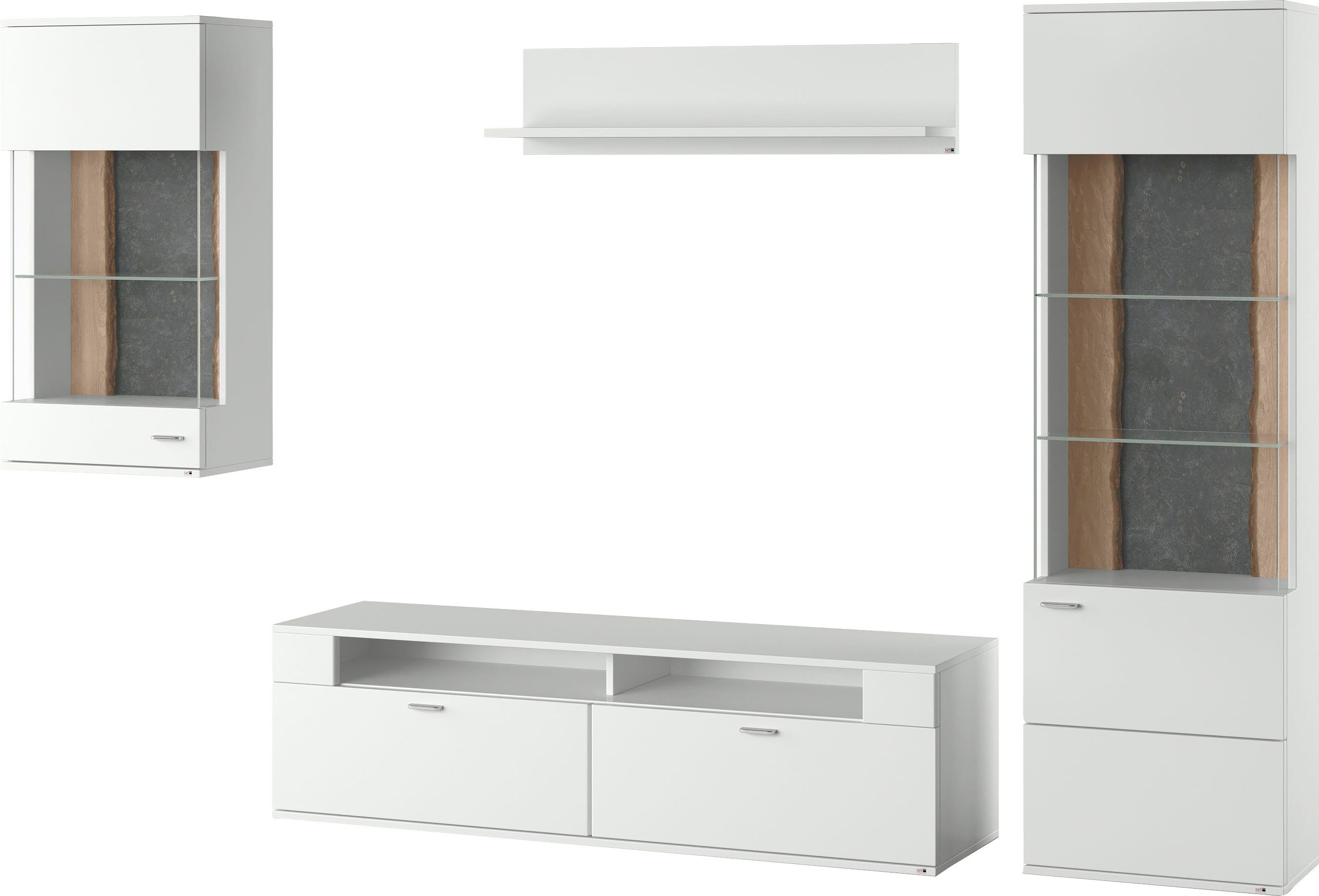 set one by Musterring Wohnwand TACOMA, (Set, 4-St), Typ 54, mit Hängevitrine