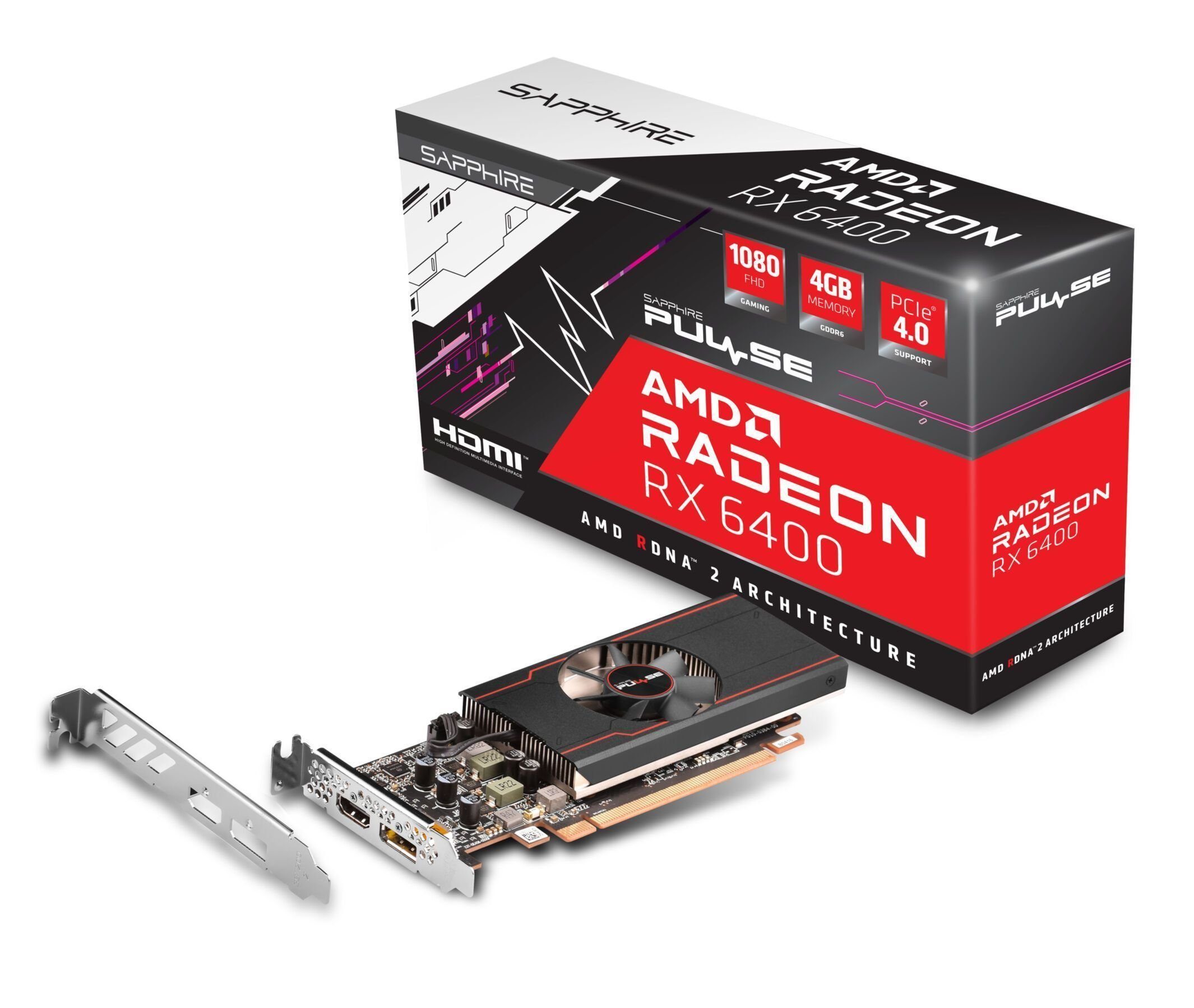 Sapphire Radeon RX 6400 11315-01-20G Grafikkarte (4 GB, GDDR6)