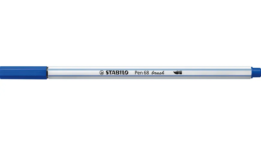 STABILO® Premium-Filzstift mit Pinselspitze für variable Strichstärken - STABILO Pen 68 brush - Einzelstift - ultramarinblau ultramarinblau