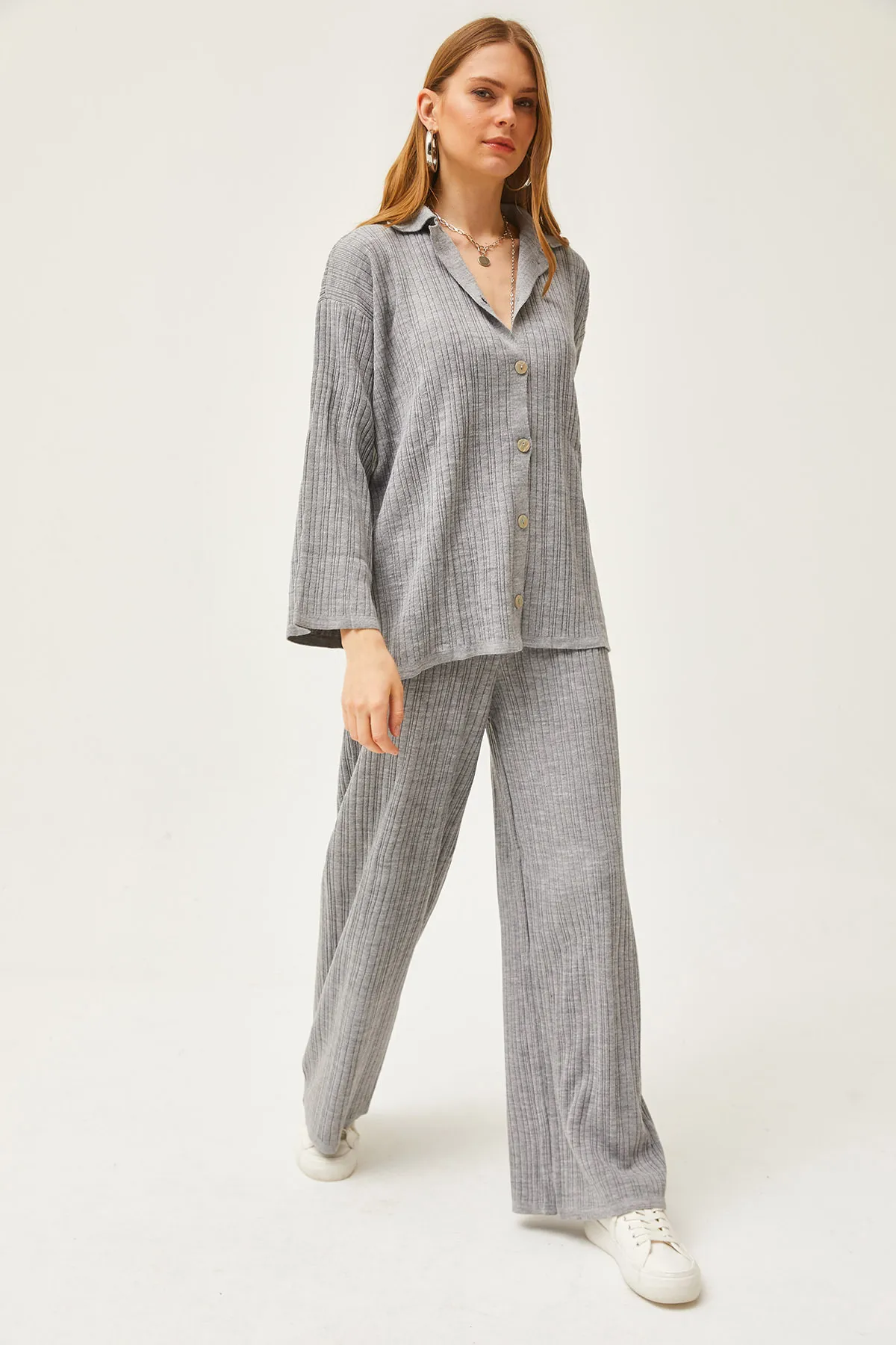 Olalook  Zweiteiler - Grau - Regular Fit