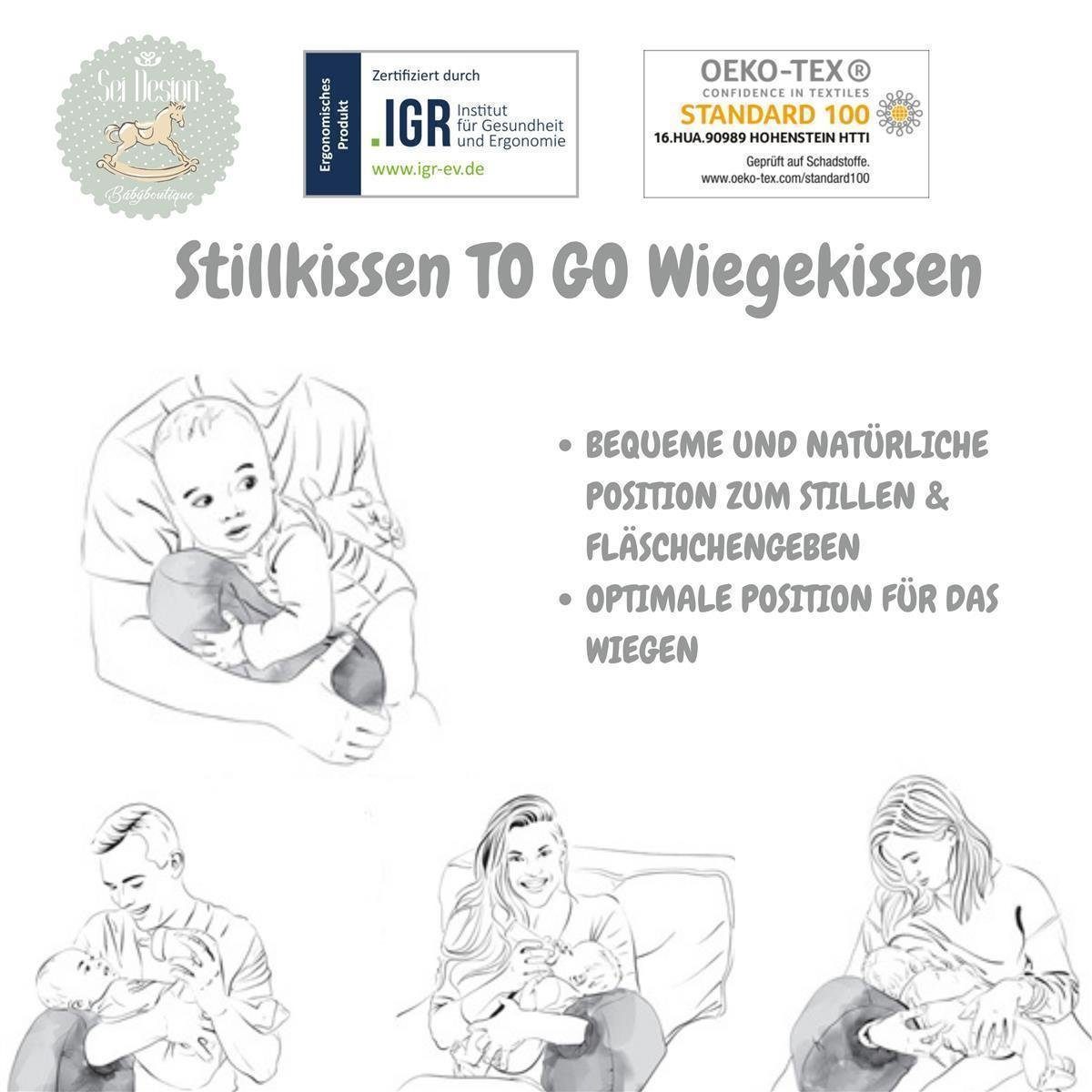 SEI Design Stillkissen Seitenlagerungskissen Baby Armkissen Stillmuff Ministillkissen, 1-tlg., Stillmuff Reisestillkissen Armrolle Armband