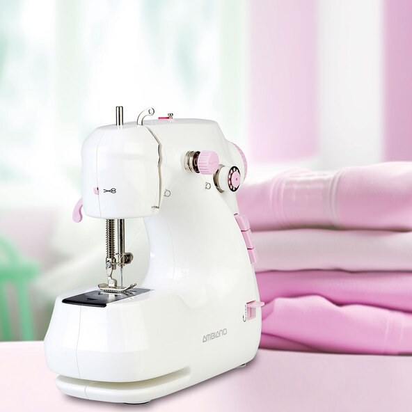 Mini-Nähmaschine, pink
