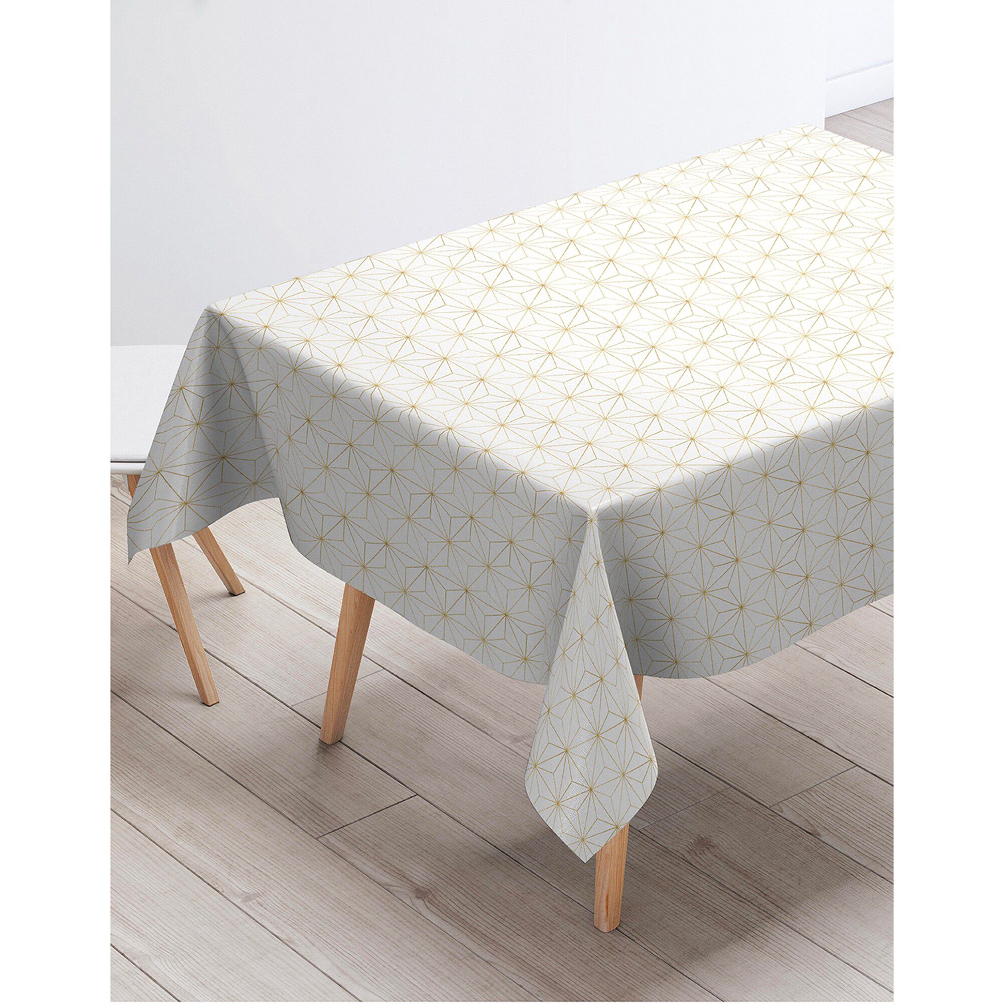 Nappe motifs géométriques métallisés