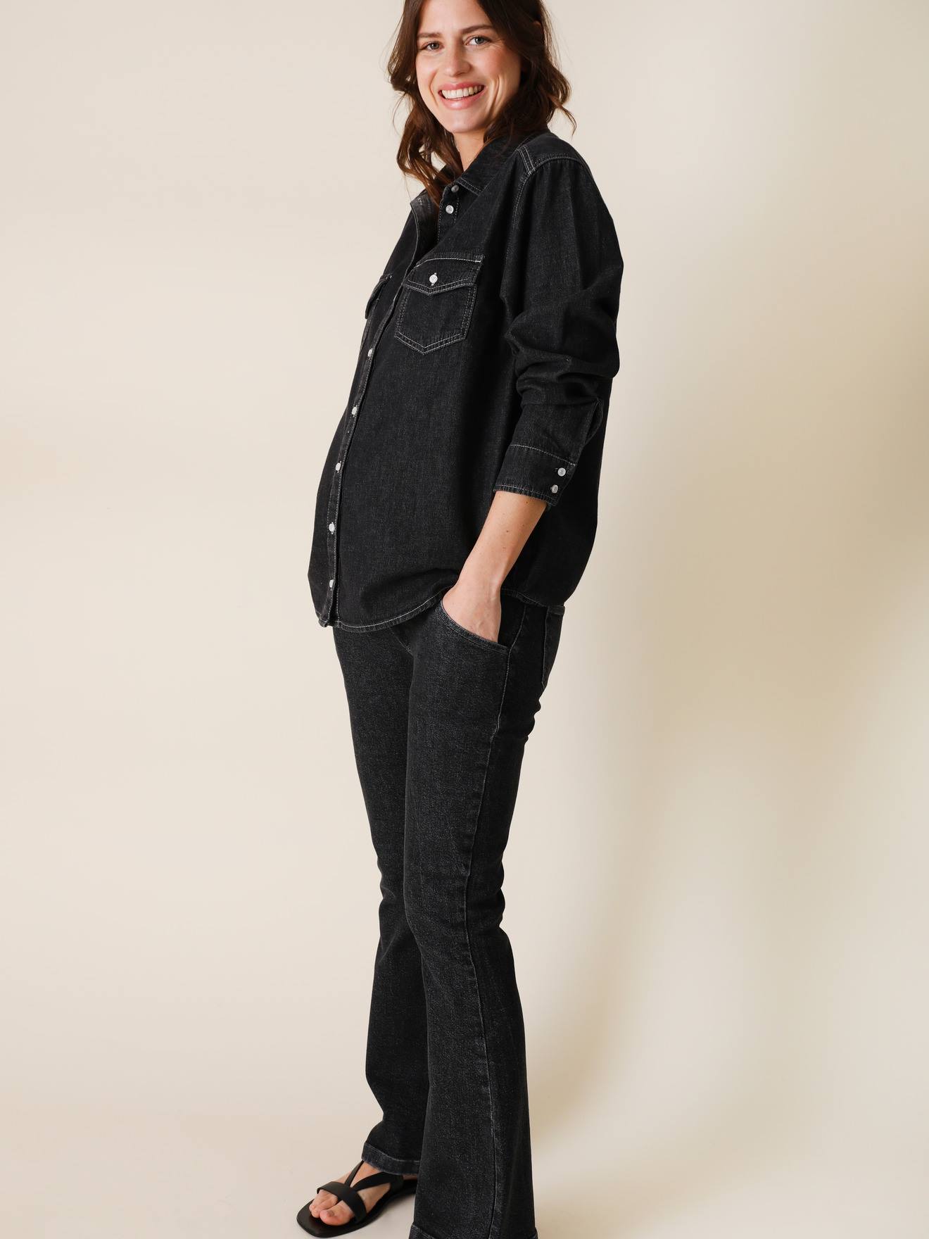 Envie de Fraise Flared-Jeans für die Schwangerschaft GAETAN ENVIE DE FRAISE - grau