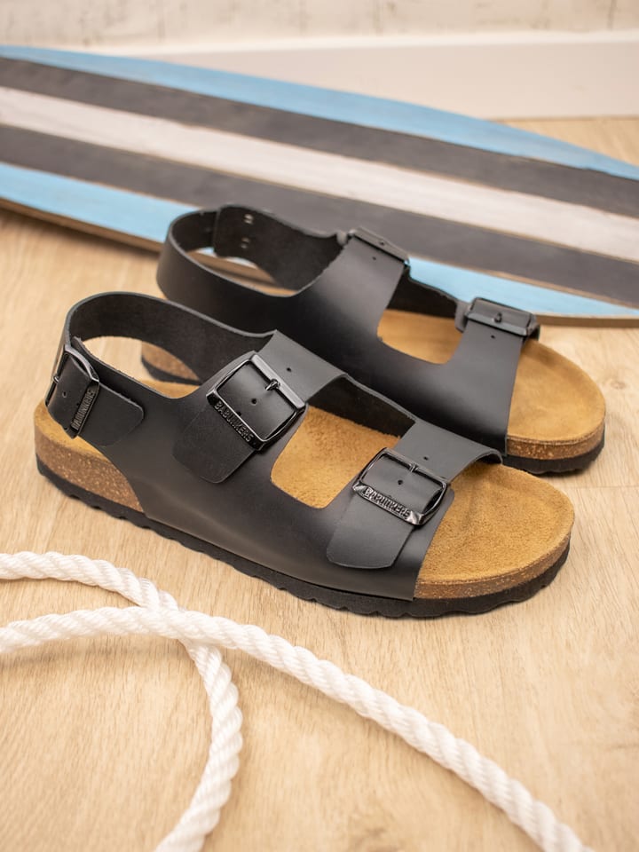 BABUNKERS Family Leder-Sandalen in Schwarz günstig kaufen