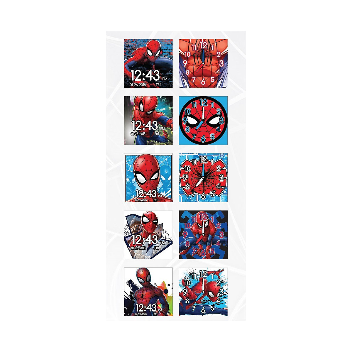 Kinder Smart Watch Spider-Man (rot) Kinderuhr mit Selfie-Kamera Foto & Video, coolen Spielen, Fitness Tracker uvm. (SPD4588)