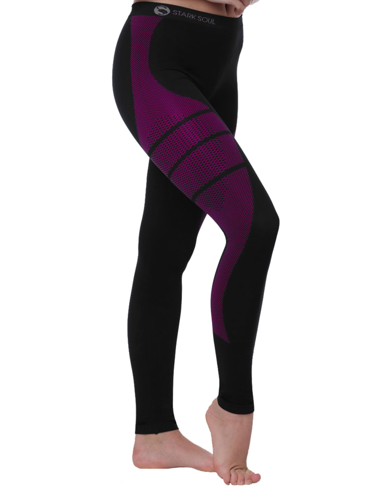 Stark Soul® Skiunterwäsche - Hose Funktionswäsche in schwarz-pink günstig kaufen