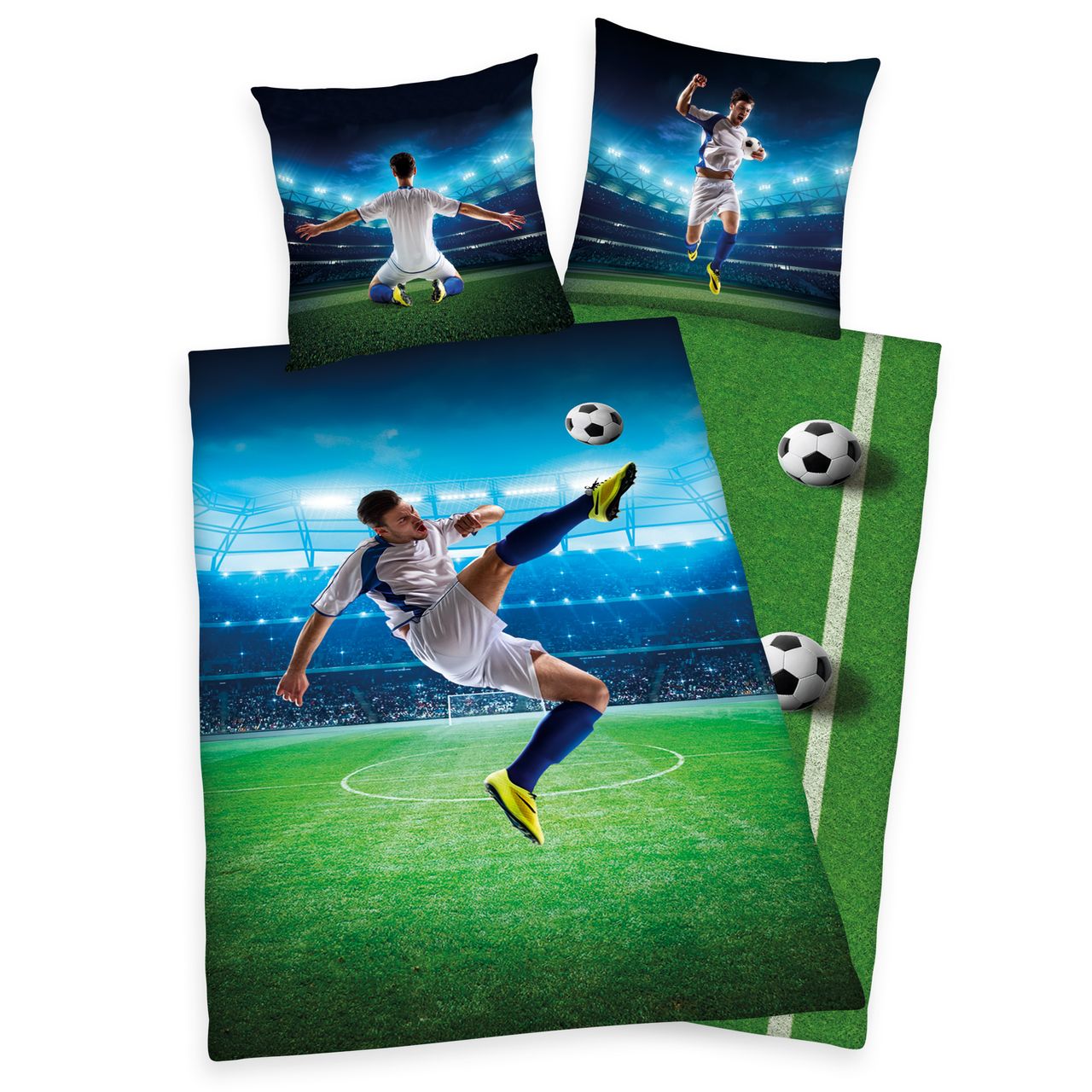 Herding Fußball Bettwäsche, Größe: 135 x 200 cm