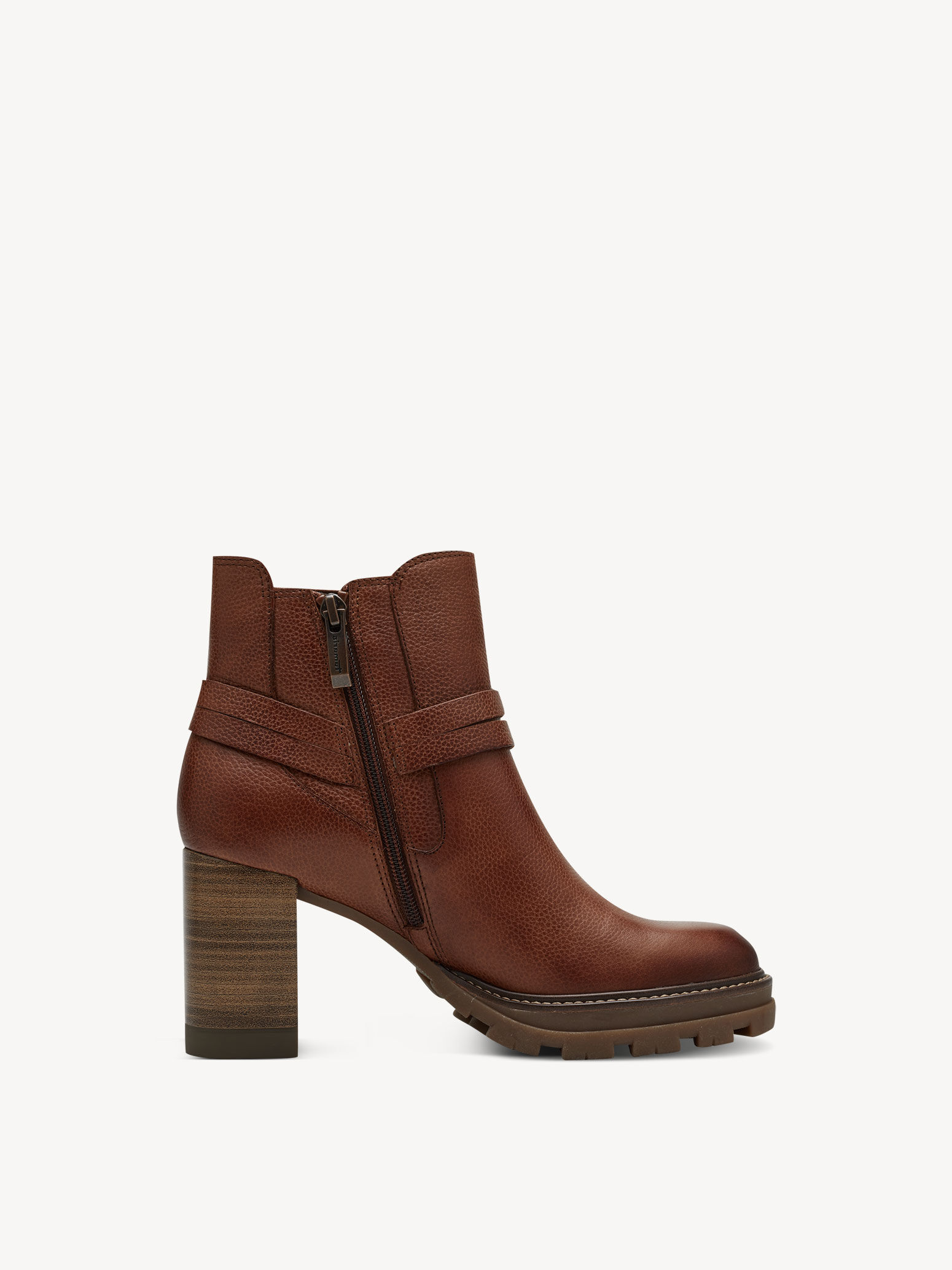 Bottine Chelsea en cuir - marron