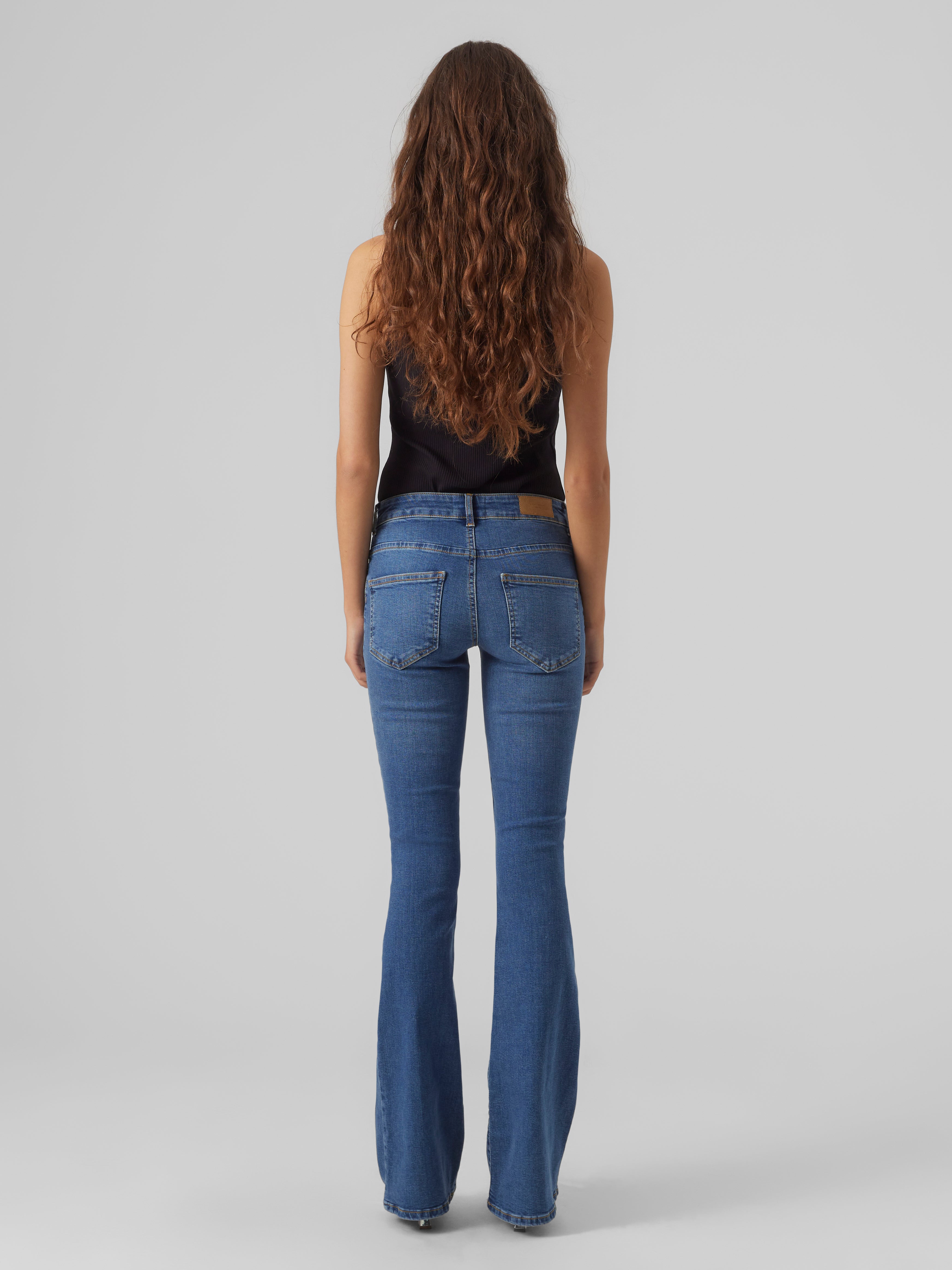 VMSIGI Niedrige Taille Ausgestellt Jeans