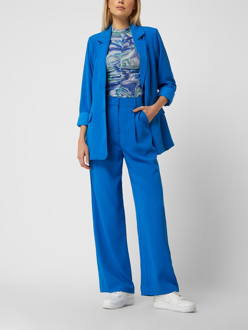Blazer aus Krepp Modell 'Velia' in ozean blau