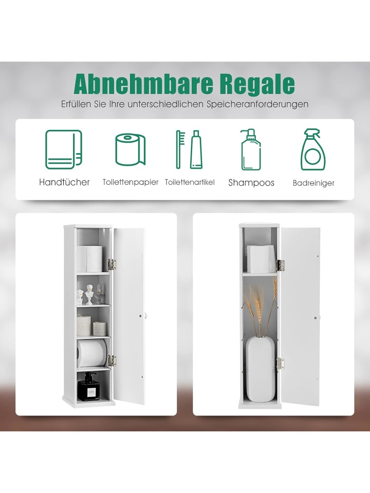 COSTWAY Toilettenpapier Schrank in Weiß günstig kaufen onesize