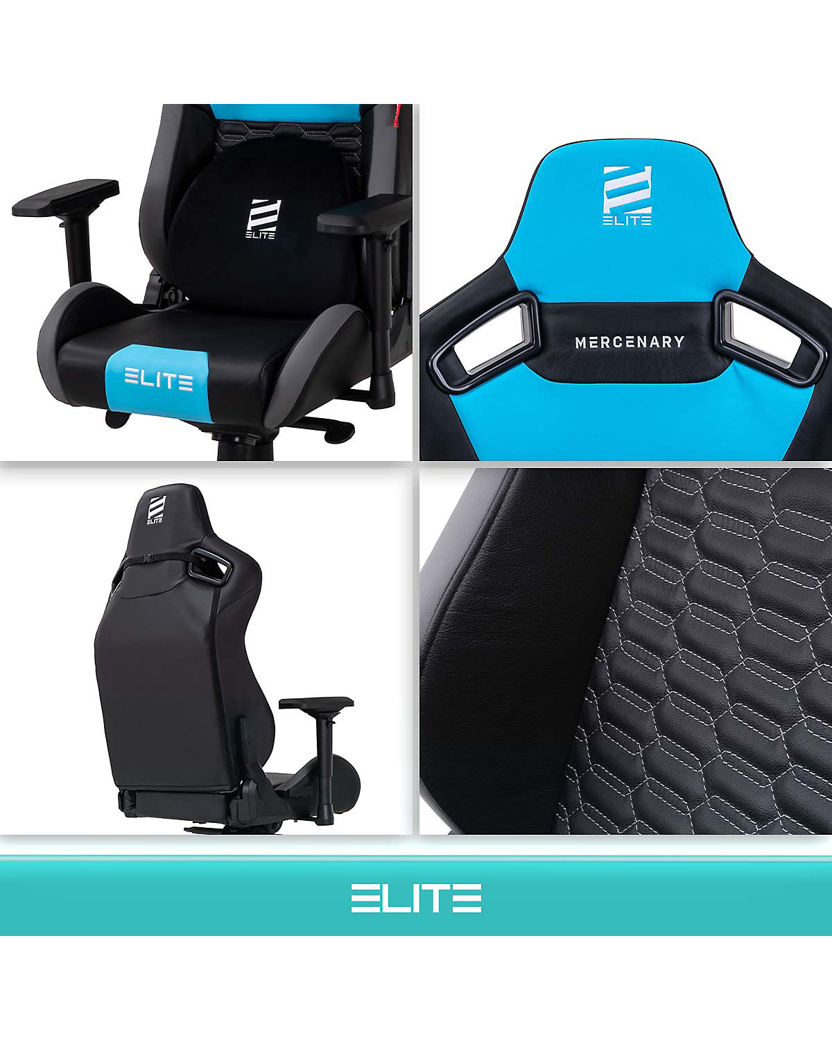 Gaming Stuhl MERCENARY - Ergonomischer Luxus Gaming Stuhl - 4D Armlehnen