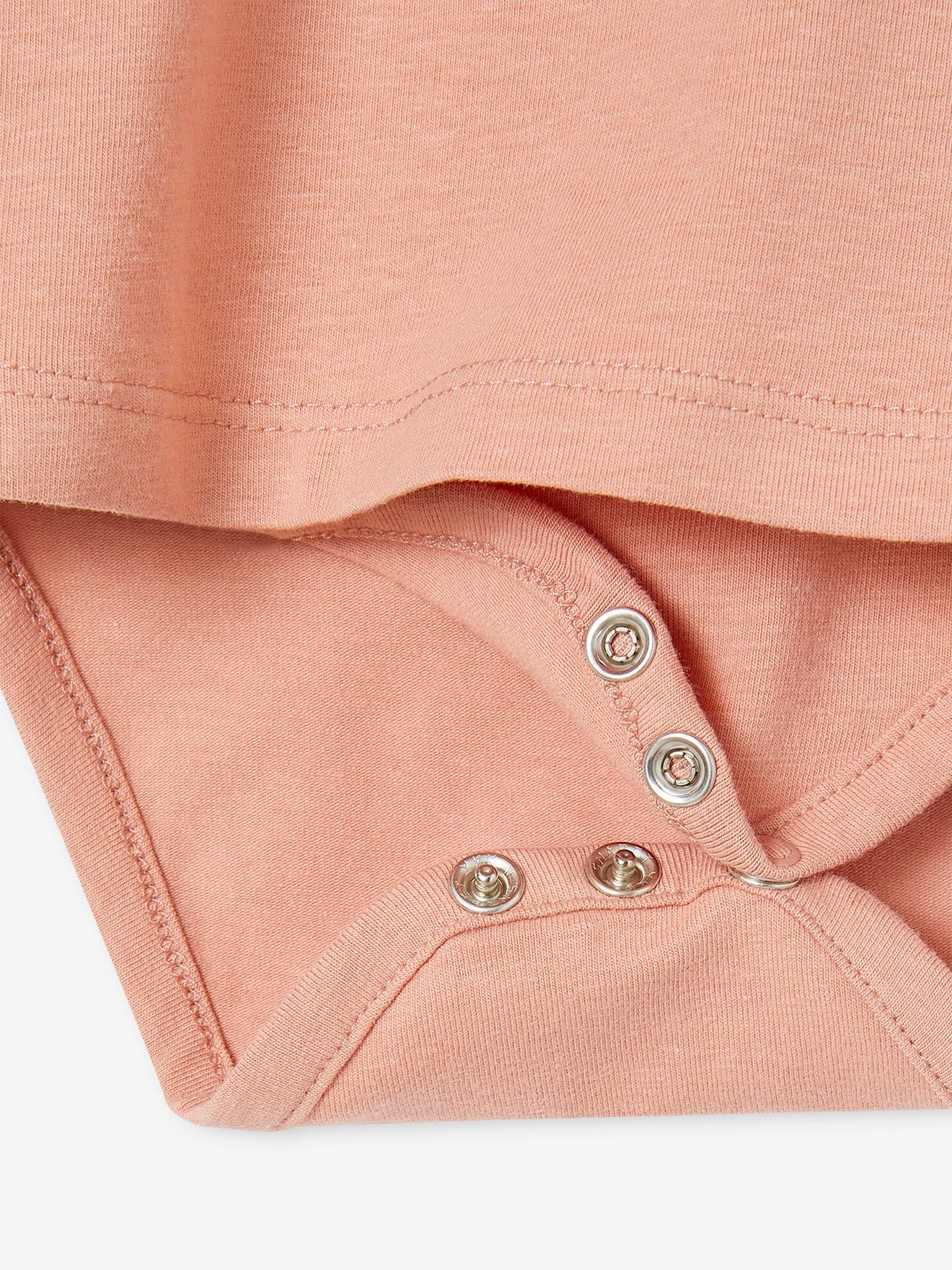 Lot de 2 bodies bébé manches longues vieux rose