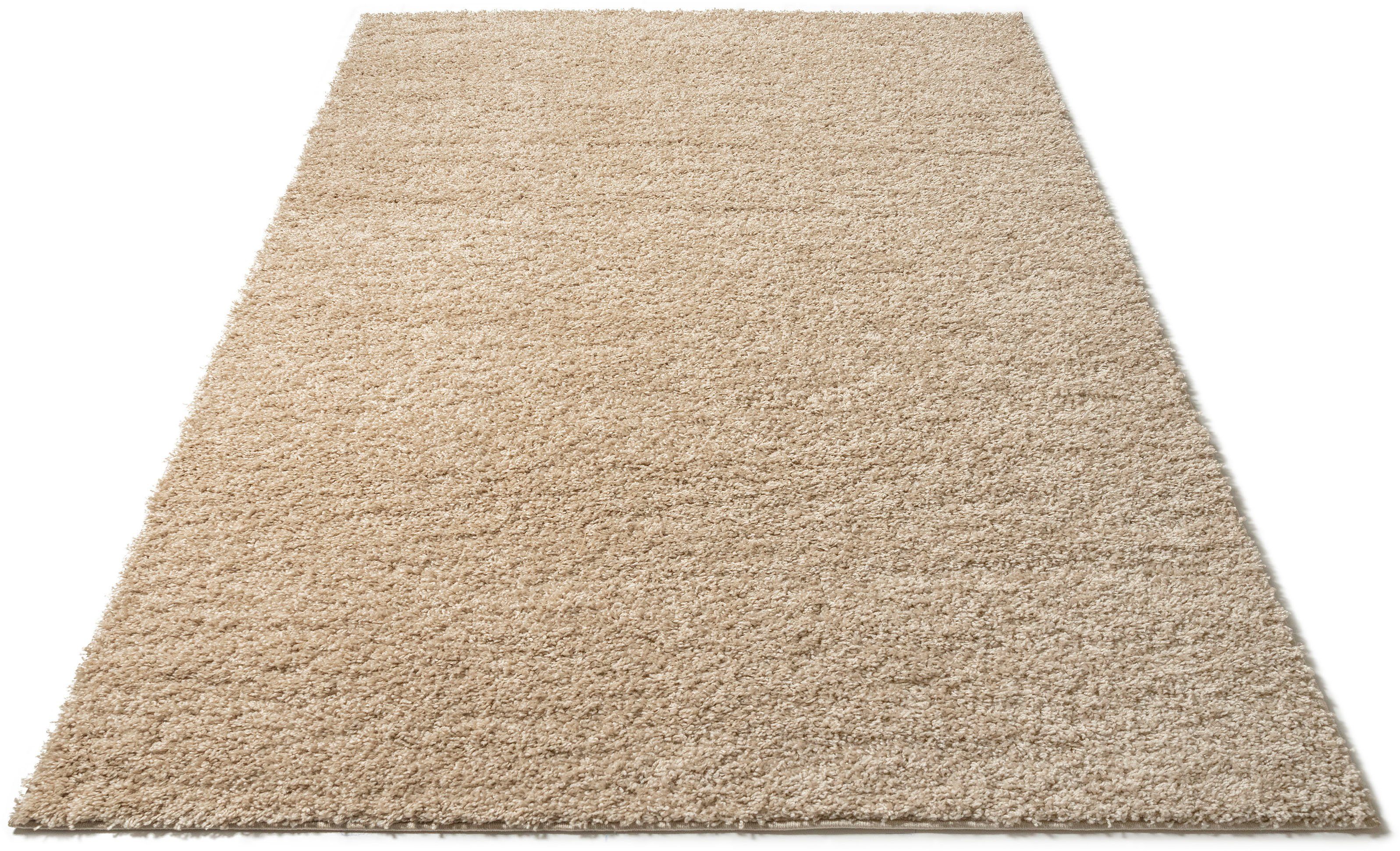 Hochflor-Teppich Shaggy 30, Home affaire, rechteckig, Höhe: 30 mm, Teppich, Uni Farben, besonders weich und kuschelig
