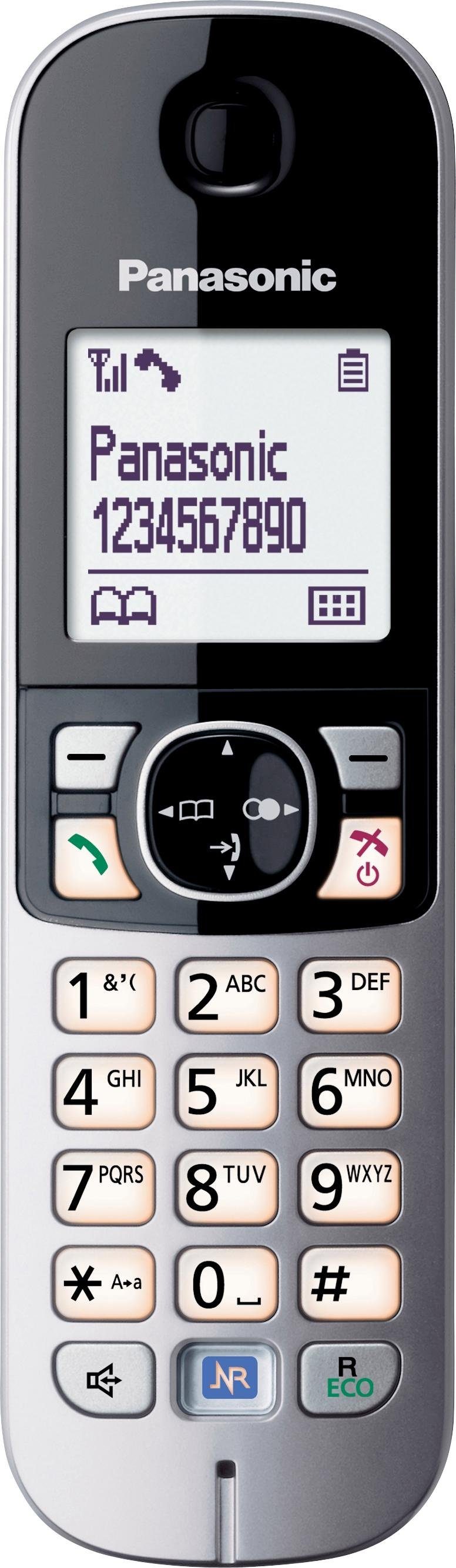 Panasonic KX-TG6811GS Schnurloses DECT-Telefon (Mobilteile: 1, mit Anrufer- und Wahlsperre)