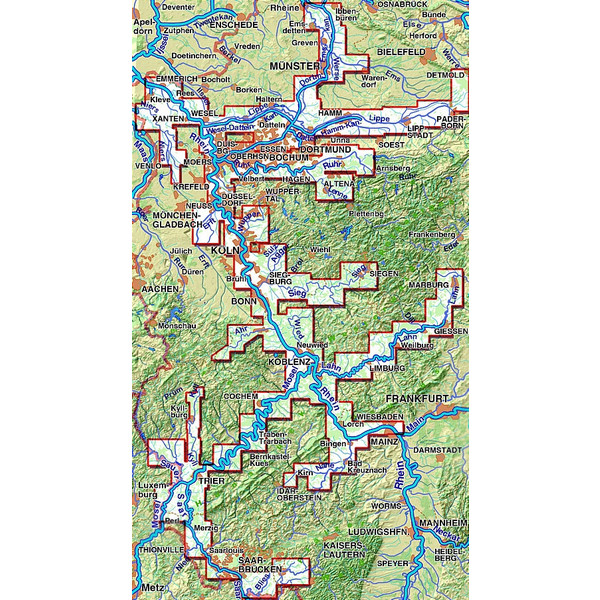 TOURENATLAS TA3 WASSERWANDERN 03 RHEIN-MOSEL - Wasserkarte