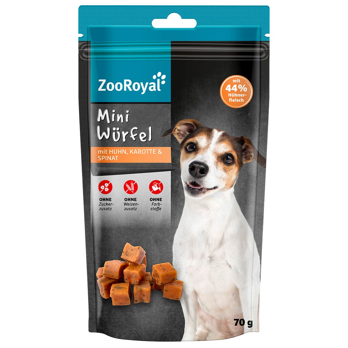 ZooRoyal Mini Hühnerwürfel mit Karotte & Spinat