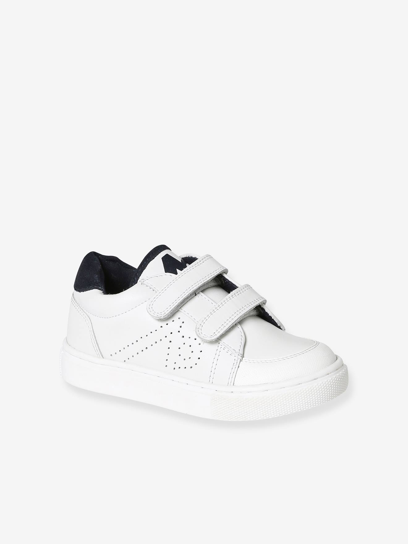 Baskets en cuir enfant blanc