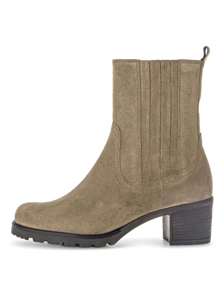 Gabor Leder-Stiefeletten in Beige günstig kaufen