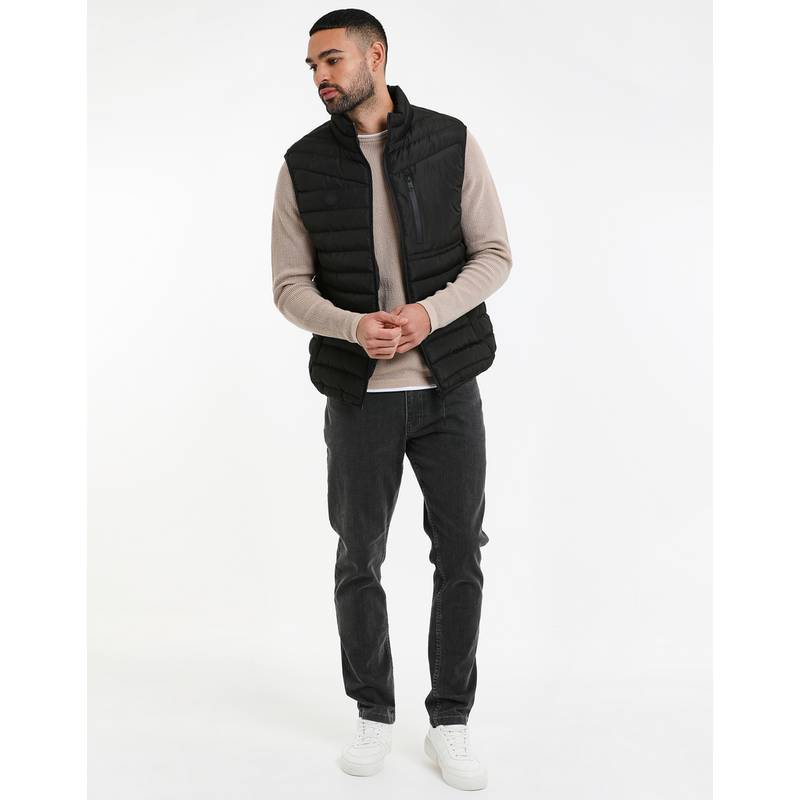 Threadbare THB Jacket Gilet Hunnigan Steppweste Herren