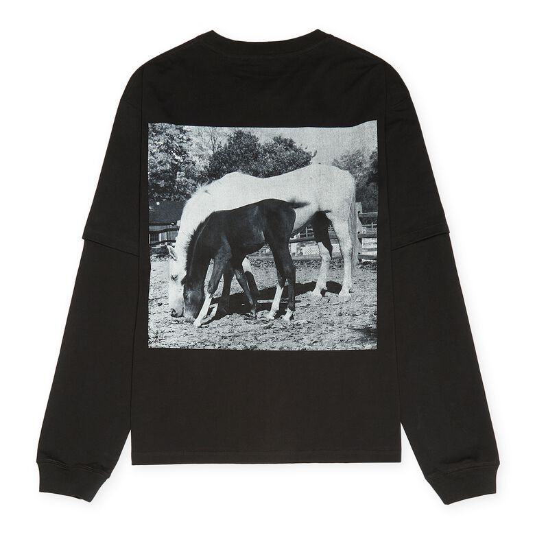 Pleasures Horses Layered Long Sleeve black