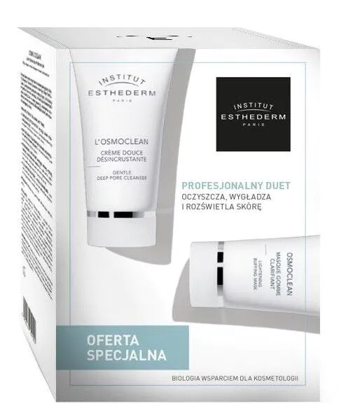 Institut Esthederm Osmoclean – valomųjų, lyginamųjų ir skaistinamųjų kosmetikos priemonių rinkinys.