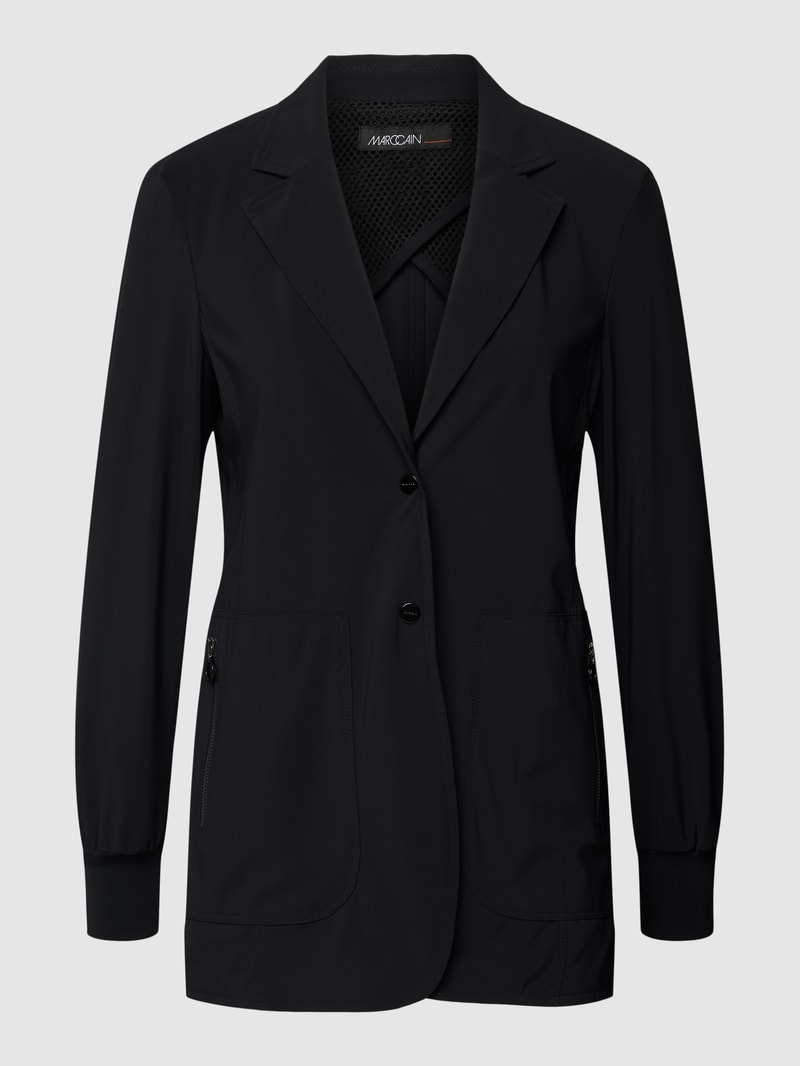Blazer mit seitlichen Eingrifftaschen in schwarz