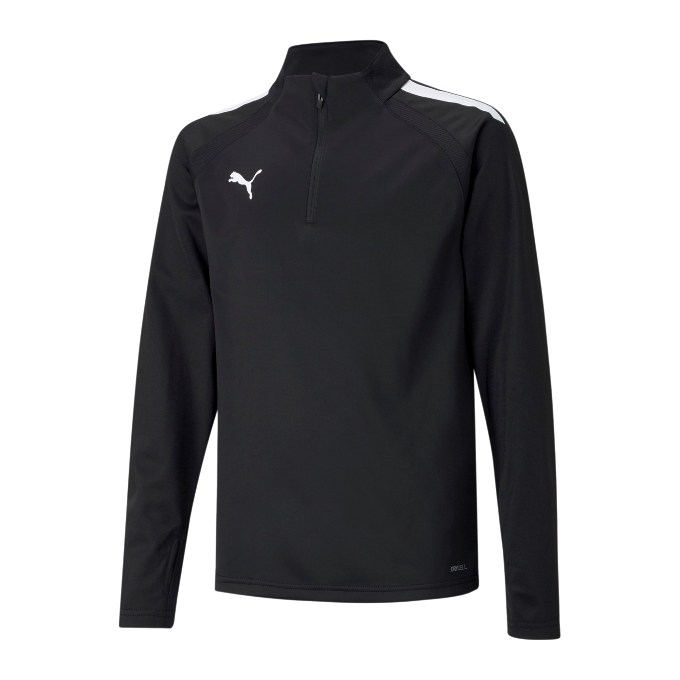 PUMA teamLIGA HalfZip Sweatshirt Kids Schwarz F03