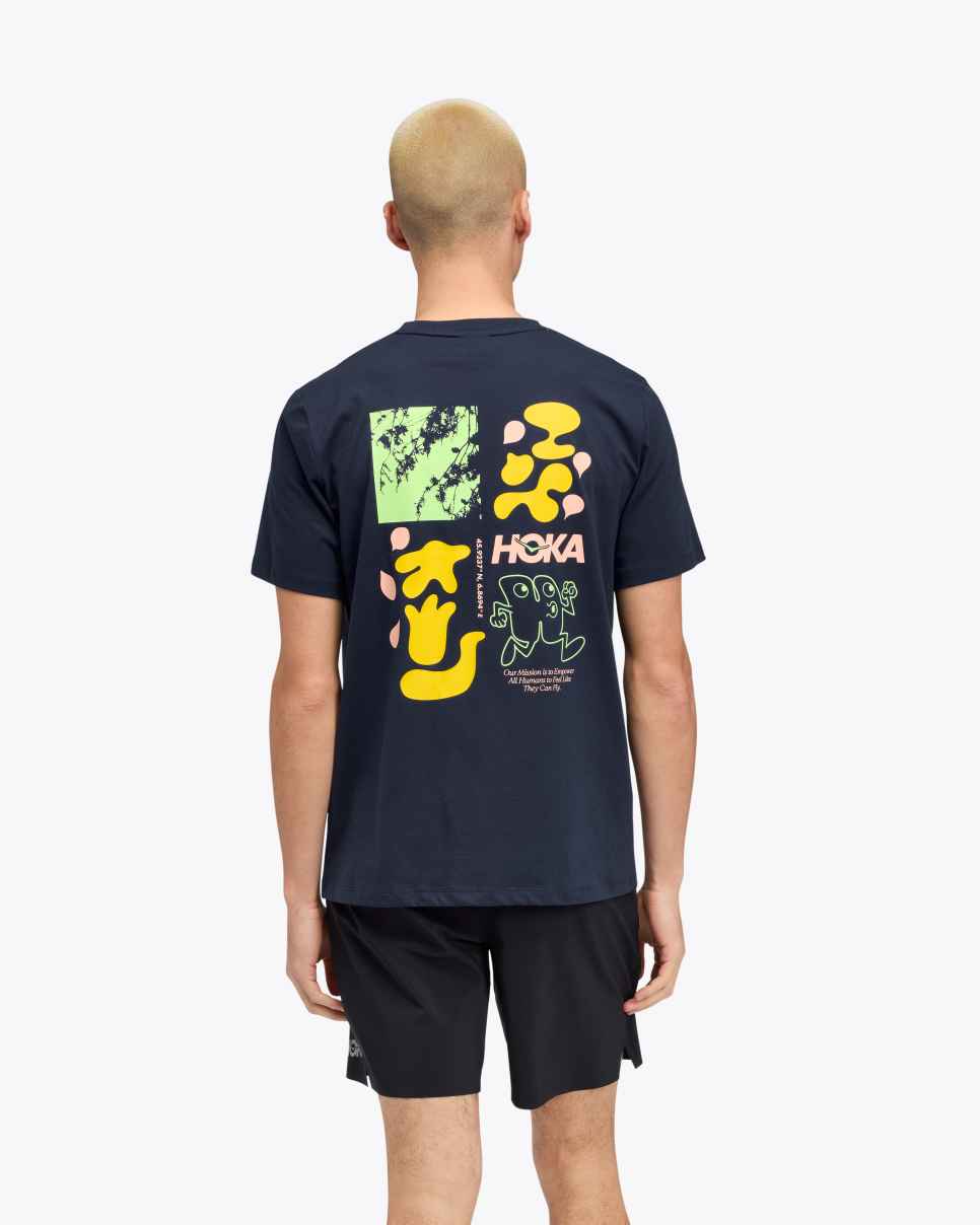 HOKA Collage Tee Varsity Navy