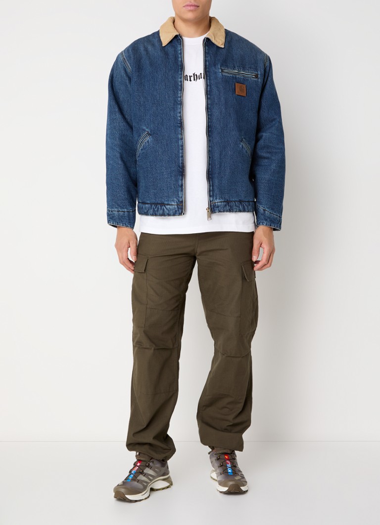 Kurtka jeansowa pikowana Carhartt WIP Detroit z kieszeniami wpuszczanymi.