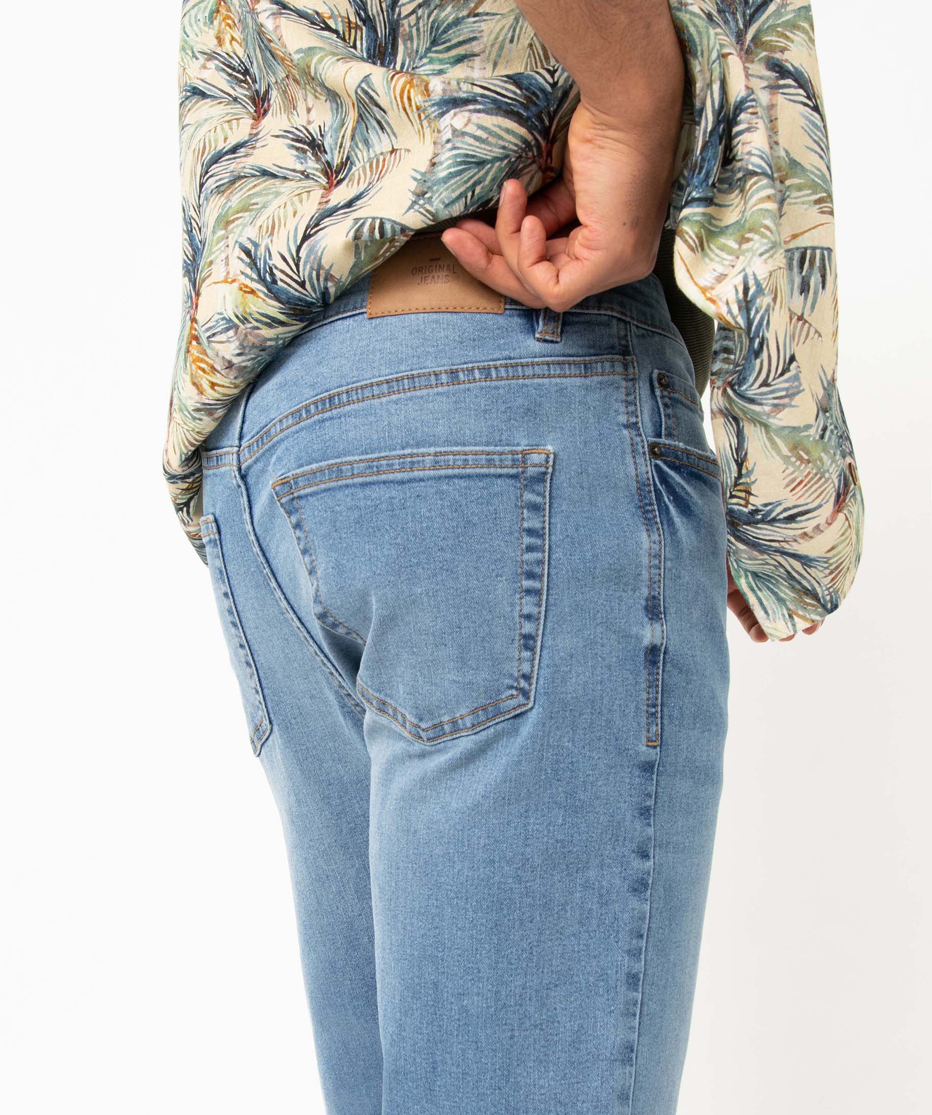 Jean homme écoresponsable coupe slim stone | GEMO