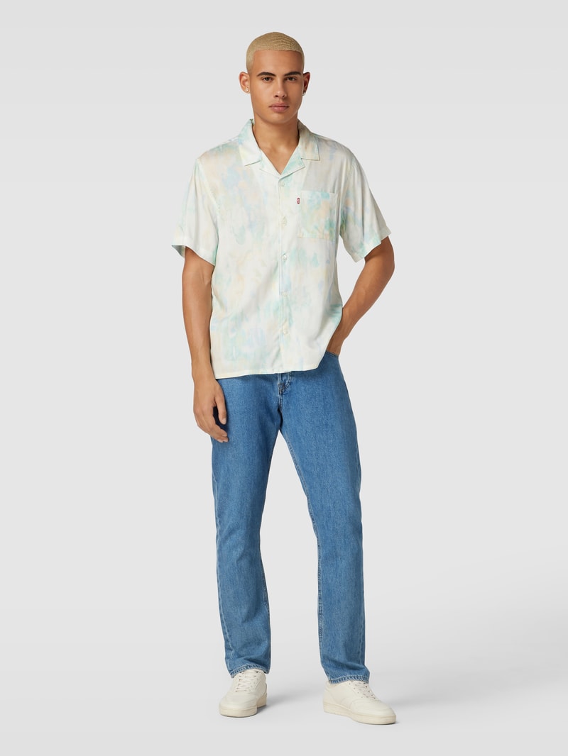 Freizeithemd im Batik-Look Modell 'THE SUNSET' in offwhite