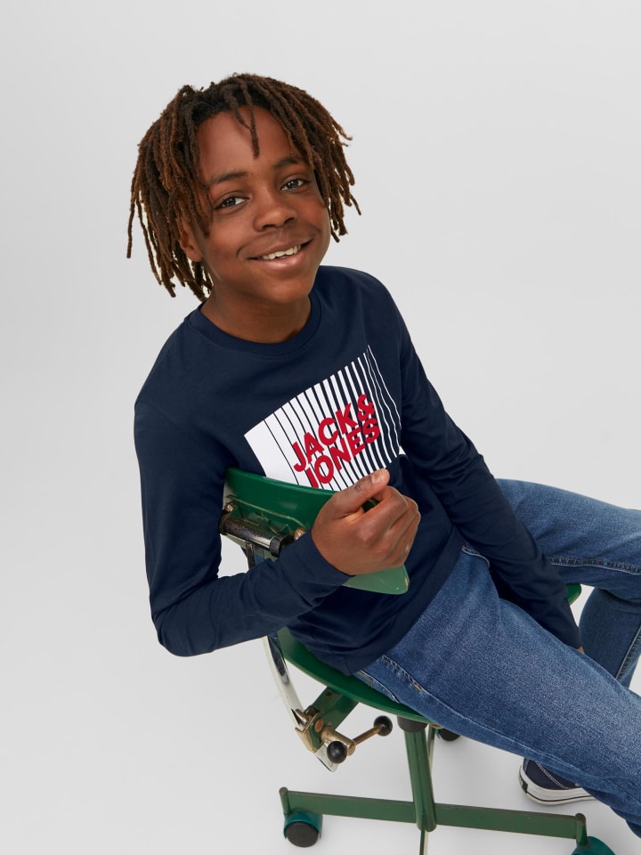 JACK & JONES Junior Langarmshirt in navy blazer günstig kaufen