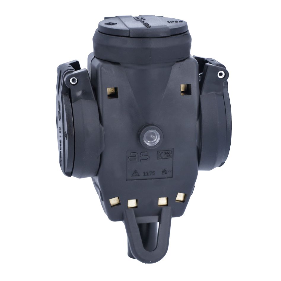Boîte de distribution Schwabe 60455 en caoutchouc massif 230 V/16 A IP44 triple sans câble d'extension