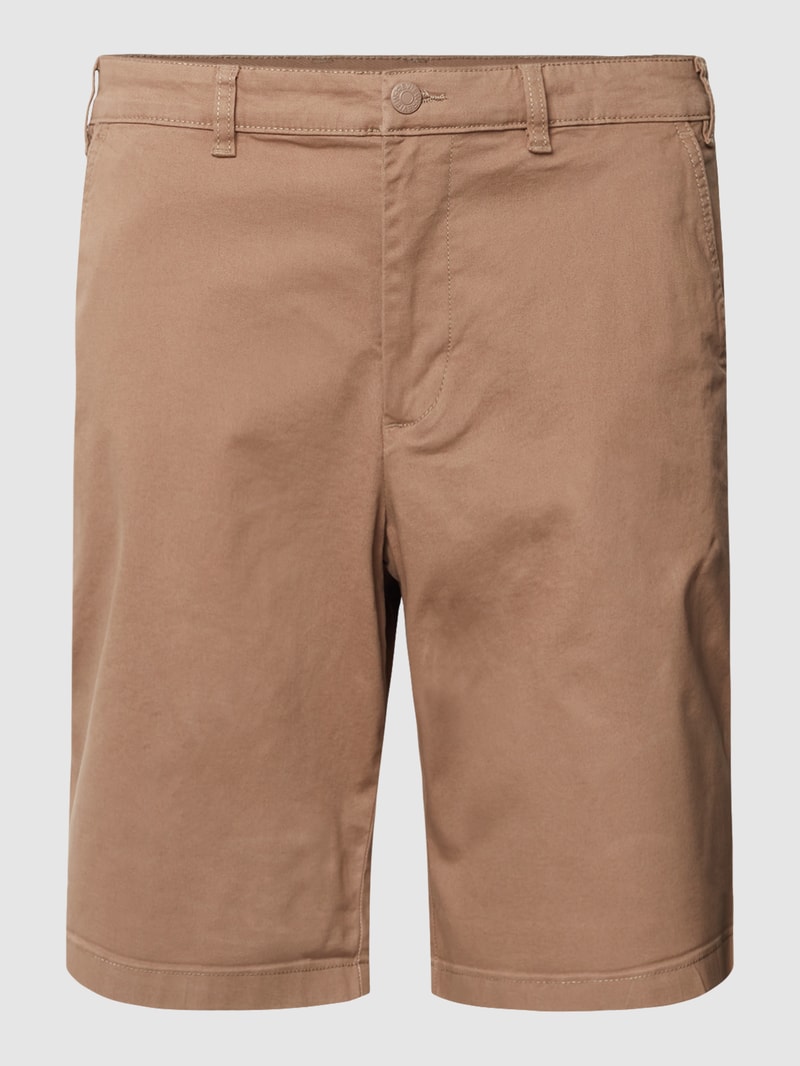 Bermudas mit Paspeltaschen in taupe