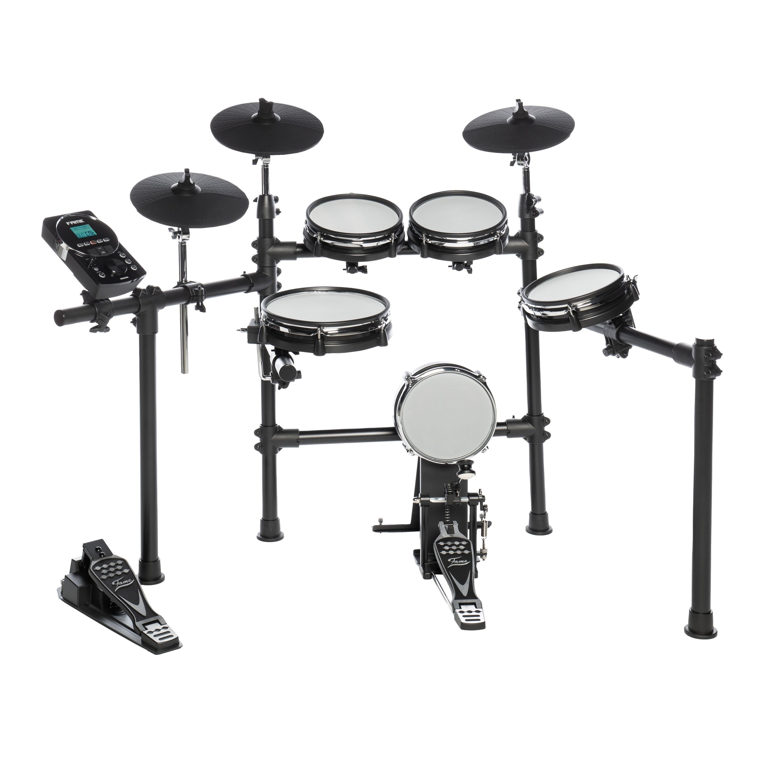 FAME E-Drum, DD-6600 E-Drum Set, Elektronisches Schlagzeug-Set mit 408 Sounds, Dua