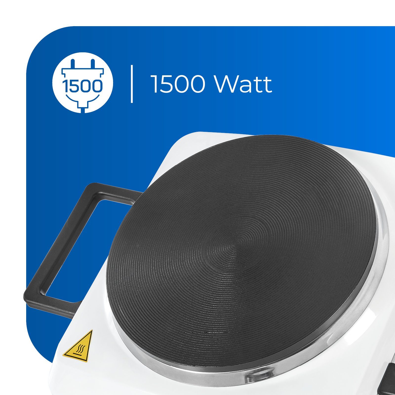 exquisit Einzelkochplatte KP 3102, 1500 W, Massekochfeld, flexibles Kochen überall