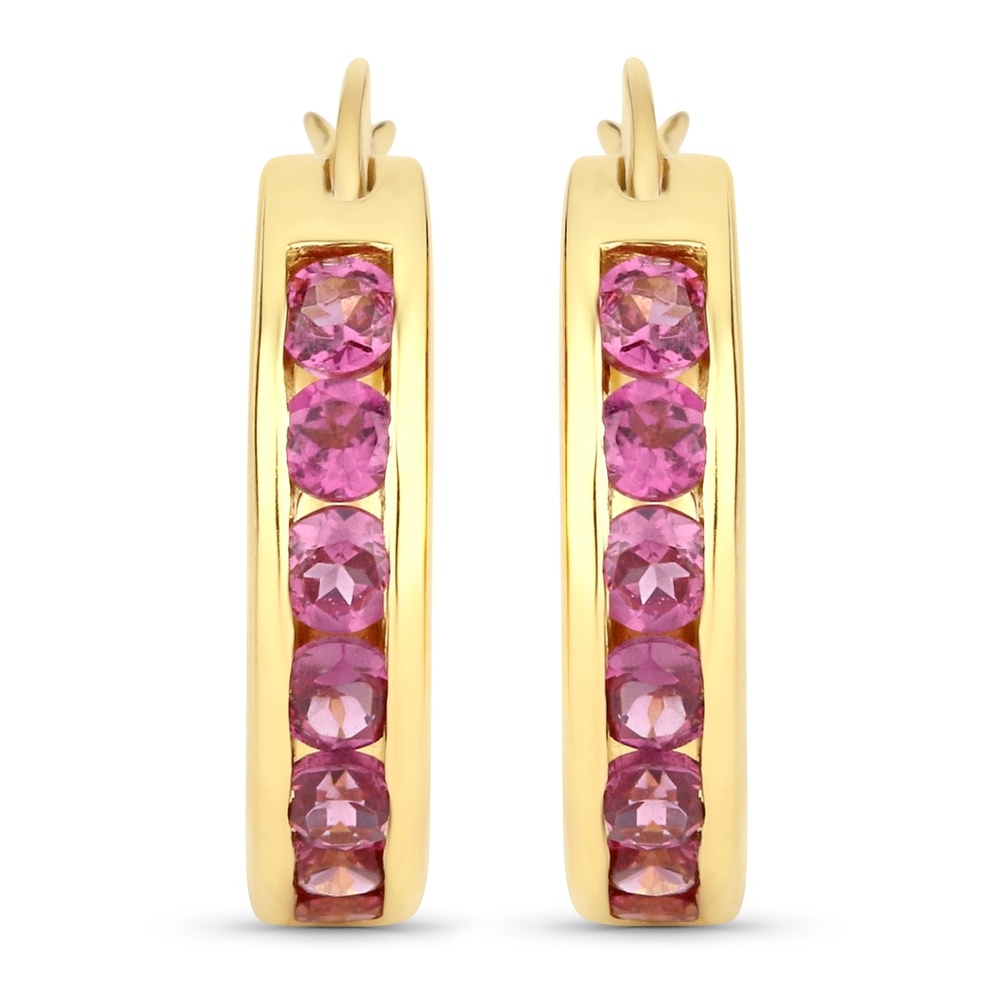 Rafaela Donata Boucles doreilles Argent sterling Rhodolite en Or jaune Bijoux