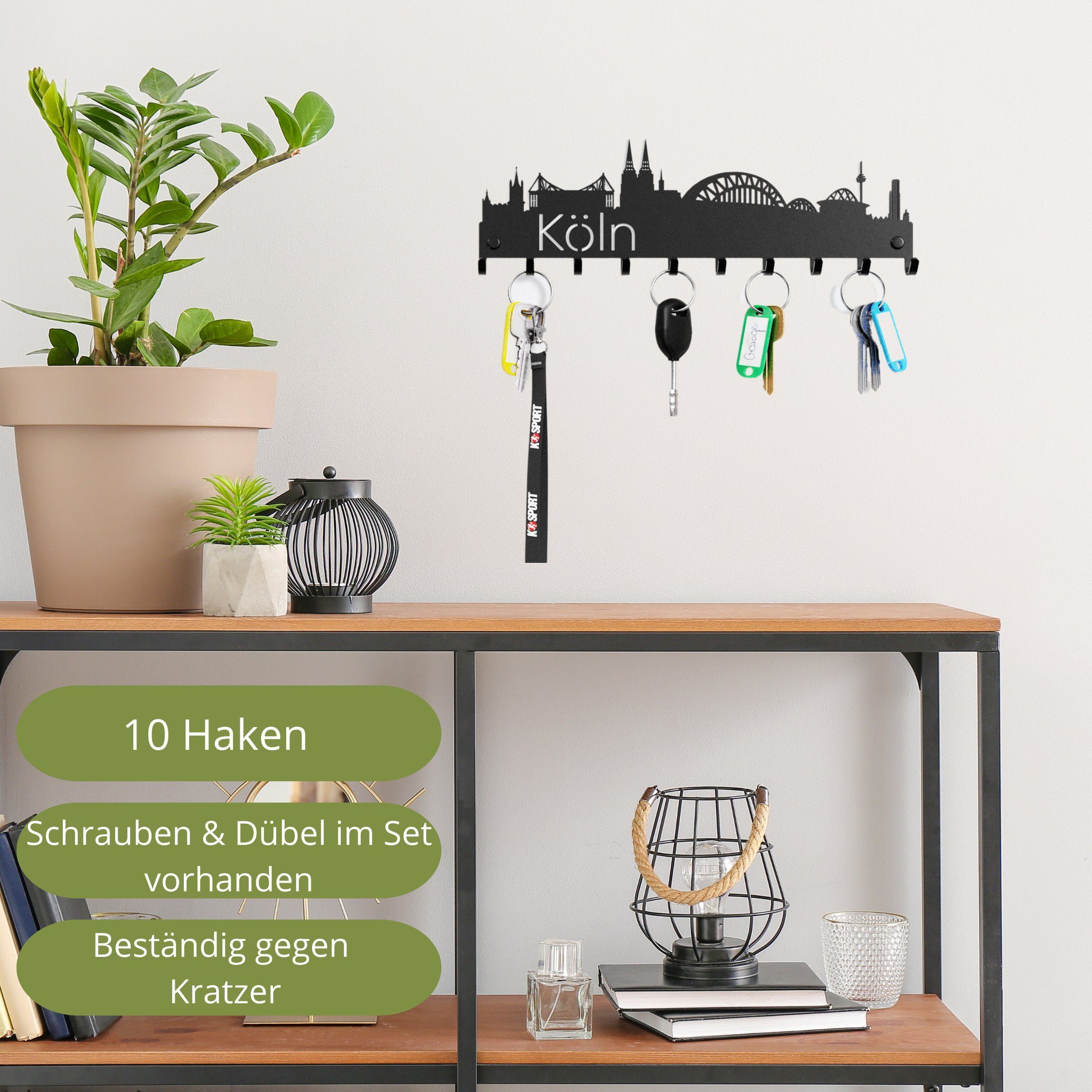 NOGGI - Home Decor Masters Schlüsselleiste Schlüsselbrett 