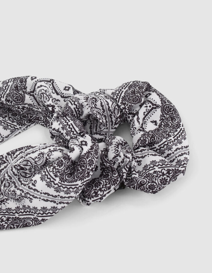Chouchou-foulchie motif Bandana noir fille