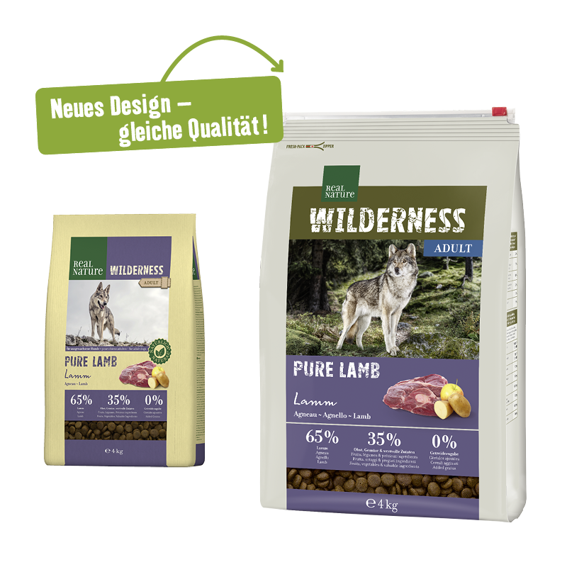 REAL NATURE Hundetrockenfutter REAL NATURE WILDERNESS Adult Pure Lamb 4 kg