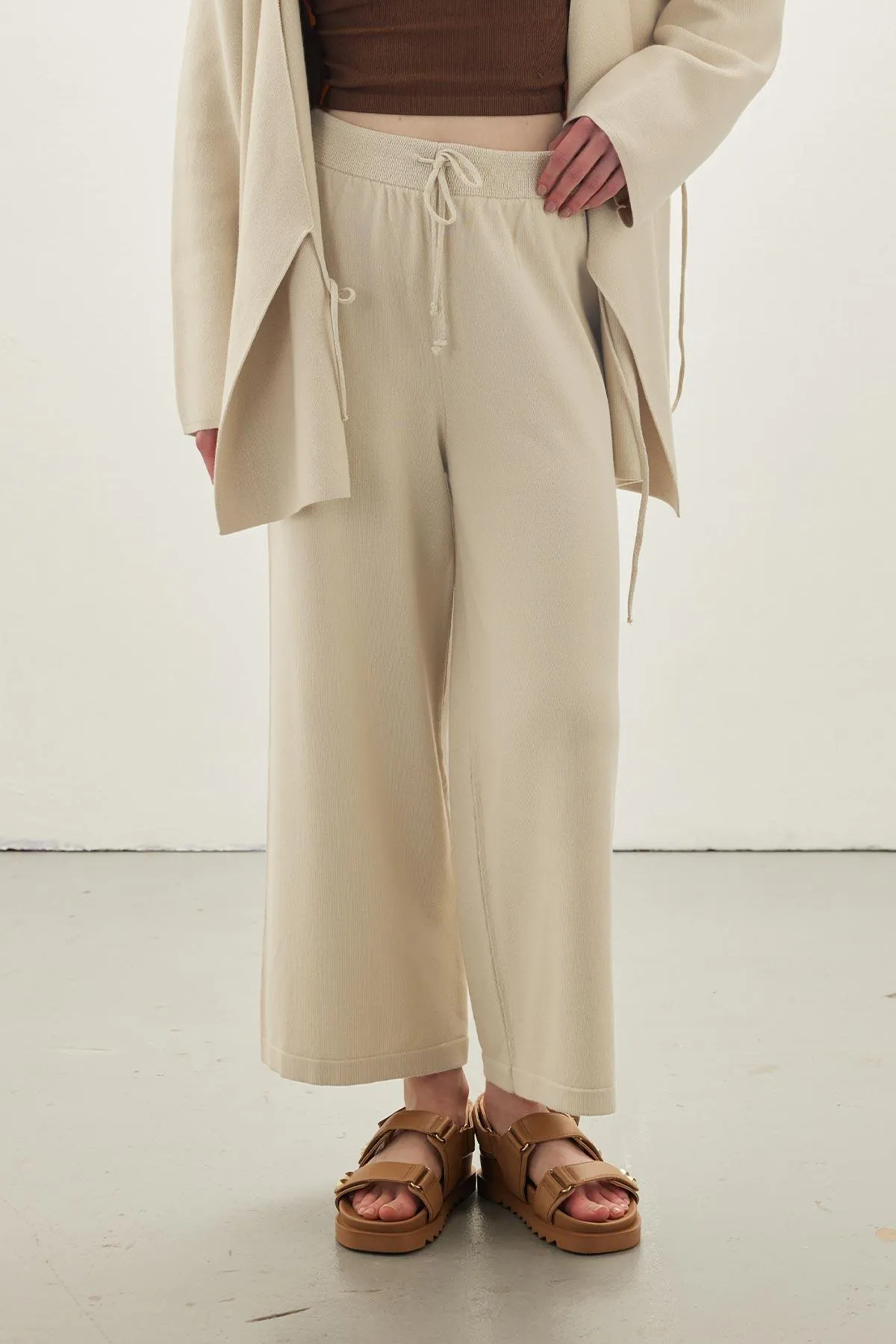 Manuka  Feinstrickhose Beige