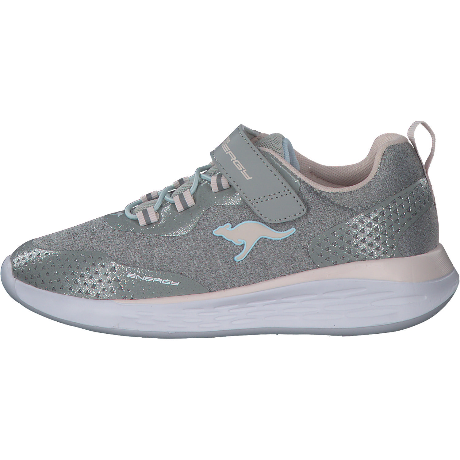 KangaROOS KQ-Fleet EV 18715, Sneakers Low, Kinder, Grau (Vapor Grey/Frost Pink)