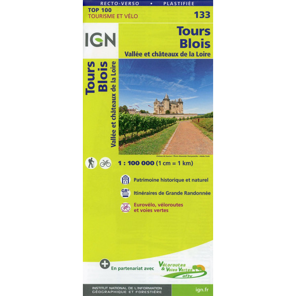 Tours Blois 1:100 000 - Wanderkarte