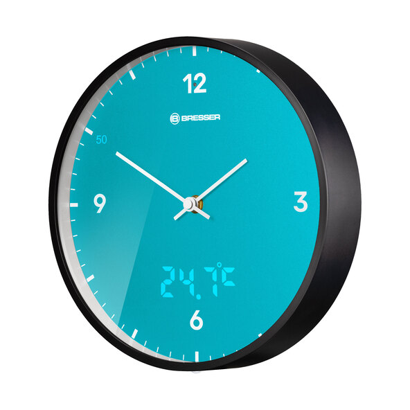 Wanduhr MyTime LEDsec, hellblau