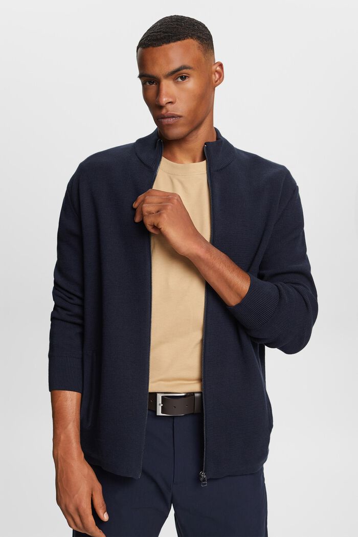 Cardigan mit Reißverschluss, 100 % Baumwolle