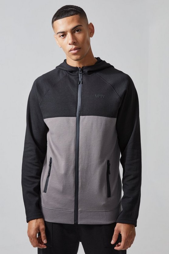 Man Active Hoodie mit Reißverschluss